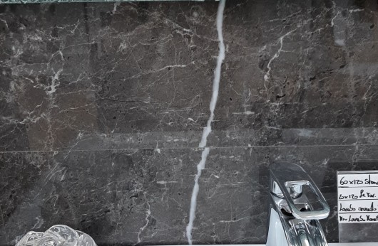 Pavimento in gres porcellanato effetto marmo Stone Grey 1°Scelta lucido