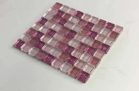 Mosaico glitter rosa 1,5x1,5