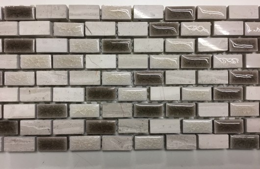 Mosaico Mini Brick Tortora Ambra