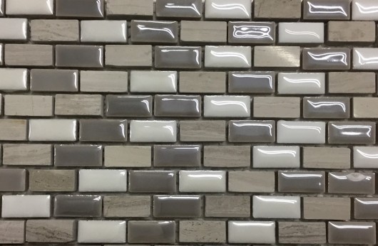 Mosaico Mini Brick Tortora perlato