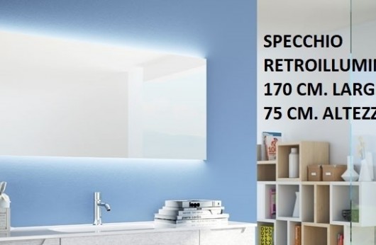 Composizione MEDEA 10 Top bianco opaco, mobiletti, doppio lavabo e specchiera retroilluminata