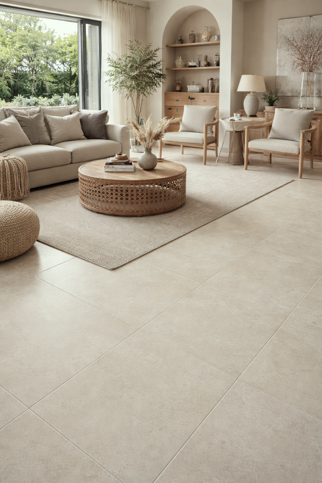Pavimento in gres porcellanato BIANCONE BEIGE 60x60 cm
