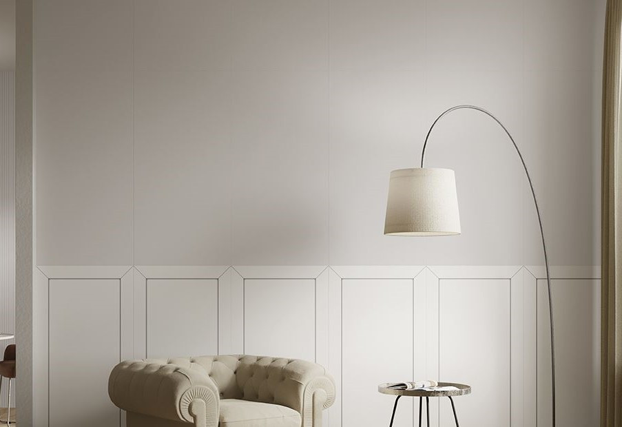 Pavimento e rivestimento in gres porcellanato serie ANNI '70 colore Fondo Perlato 60x120 cm