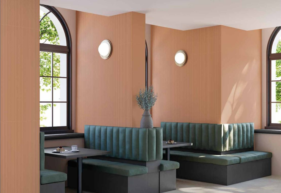 Pavimento e rivestimento in gres porcellanato serie ANNI '70 colore Gessato Rosato 60x120 cm