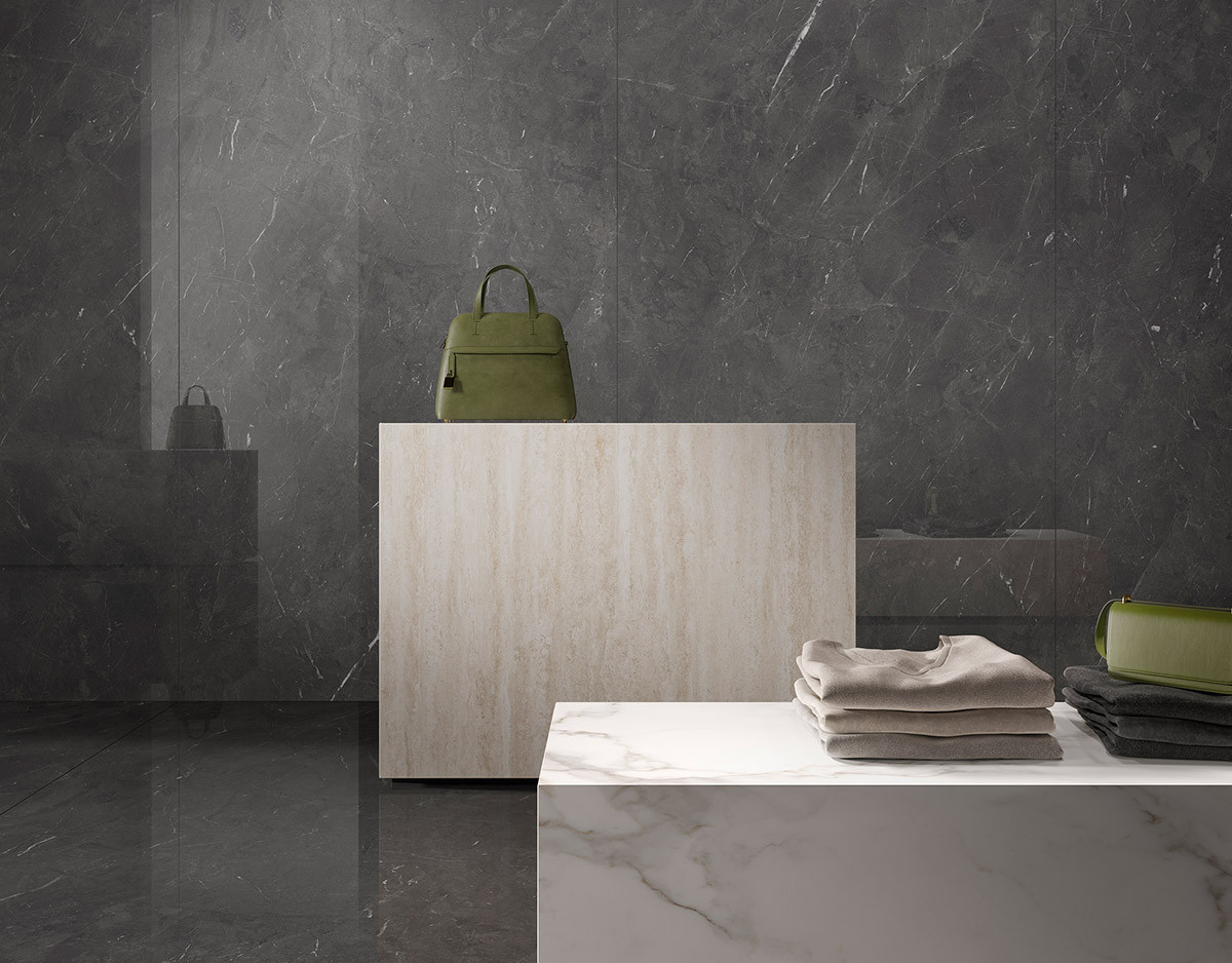 Pavimento e rivestimento in gres porcellanato Dark Naturale serie ROYAL by Saime Ceramica