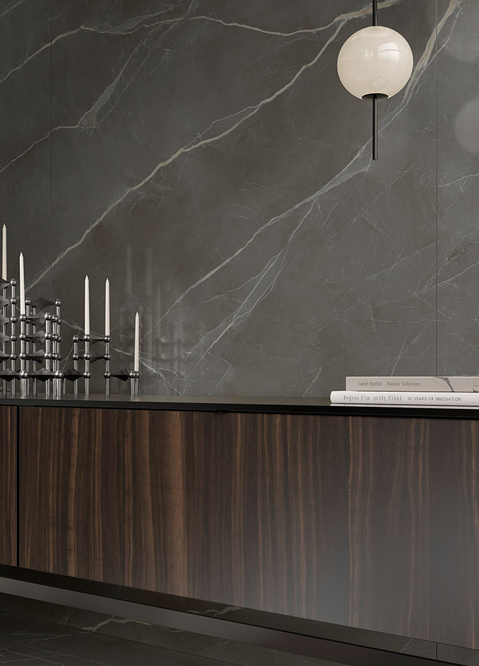 Pavimento e rivestimento in gres porcellanato Grey Naturale serie ROYAL by Saime Ceramica