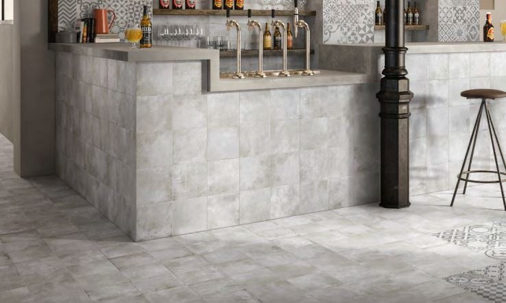 Cementine in gres serie OPUS GRIGIO 20x20 by Casalgrande Padana