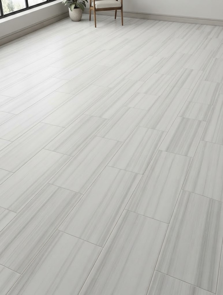 Pavimento e rivestimento in gres porcellanato MET WHITE by Bertolani