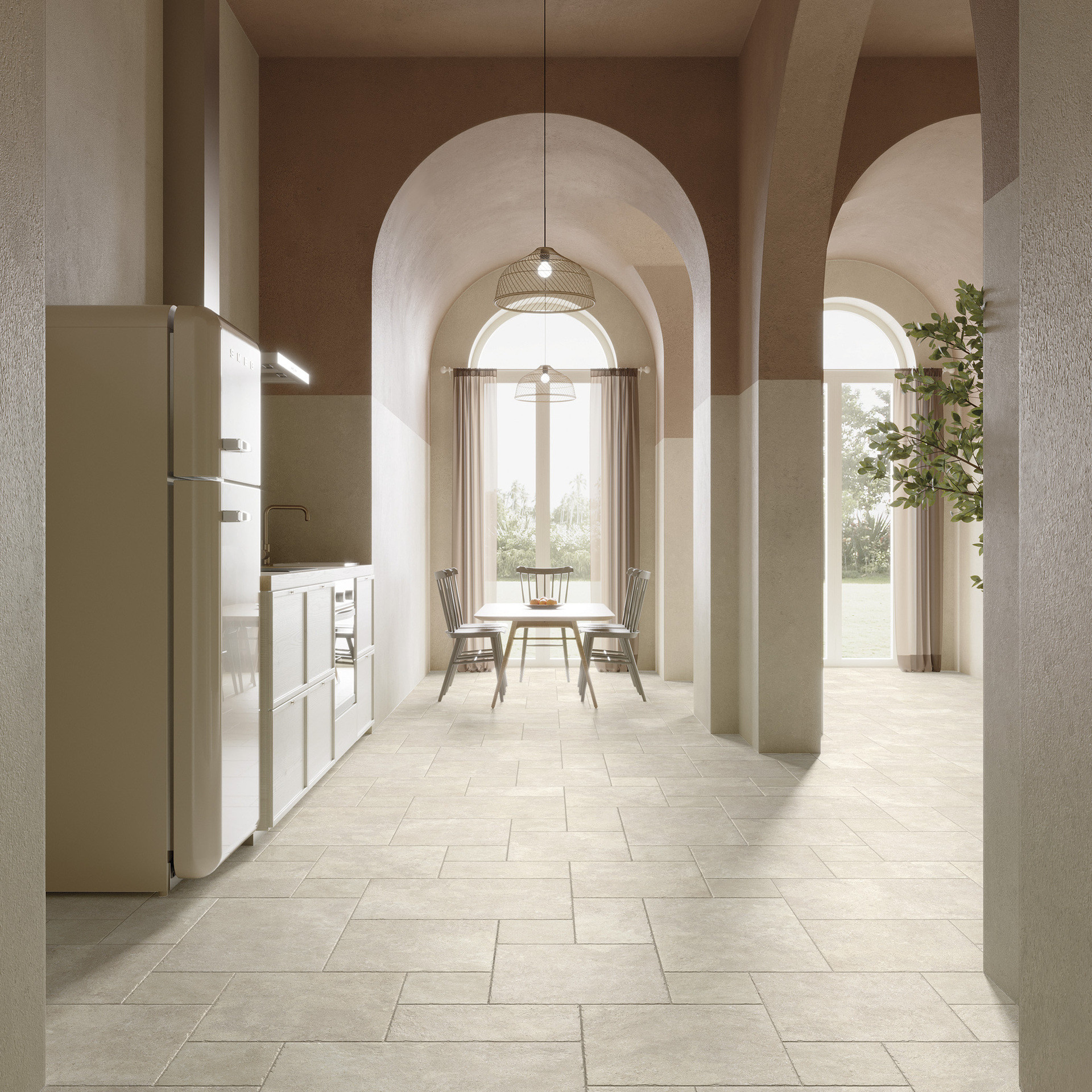 Pavimento in gres porcellanato serie CALCAREA Bianca R10 per interno by Bertolani