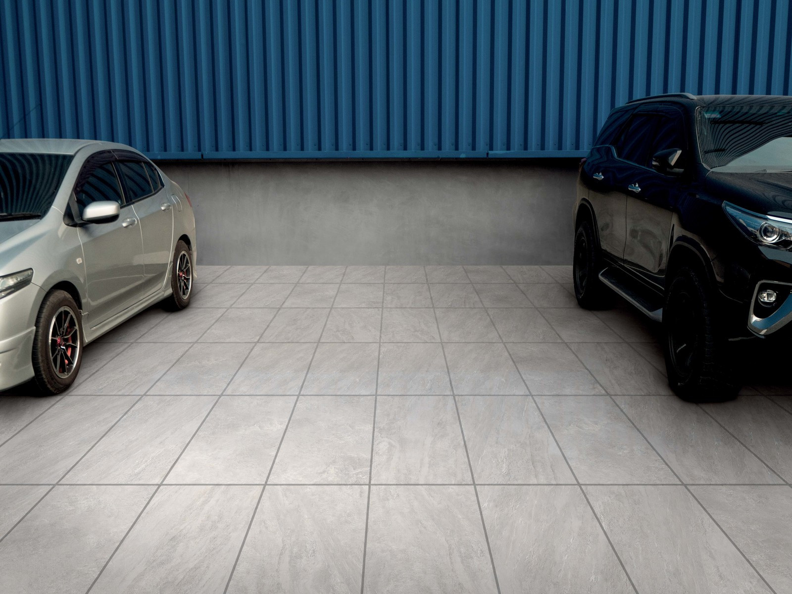 Pavimento in gres porcellanato 3 cm galleggiante Ultra Aspen Grigio serie Outdoor by Dado Ceramica