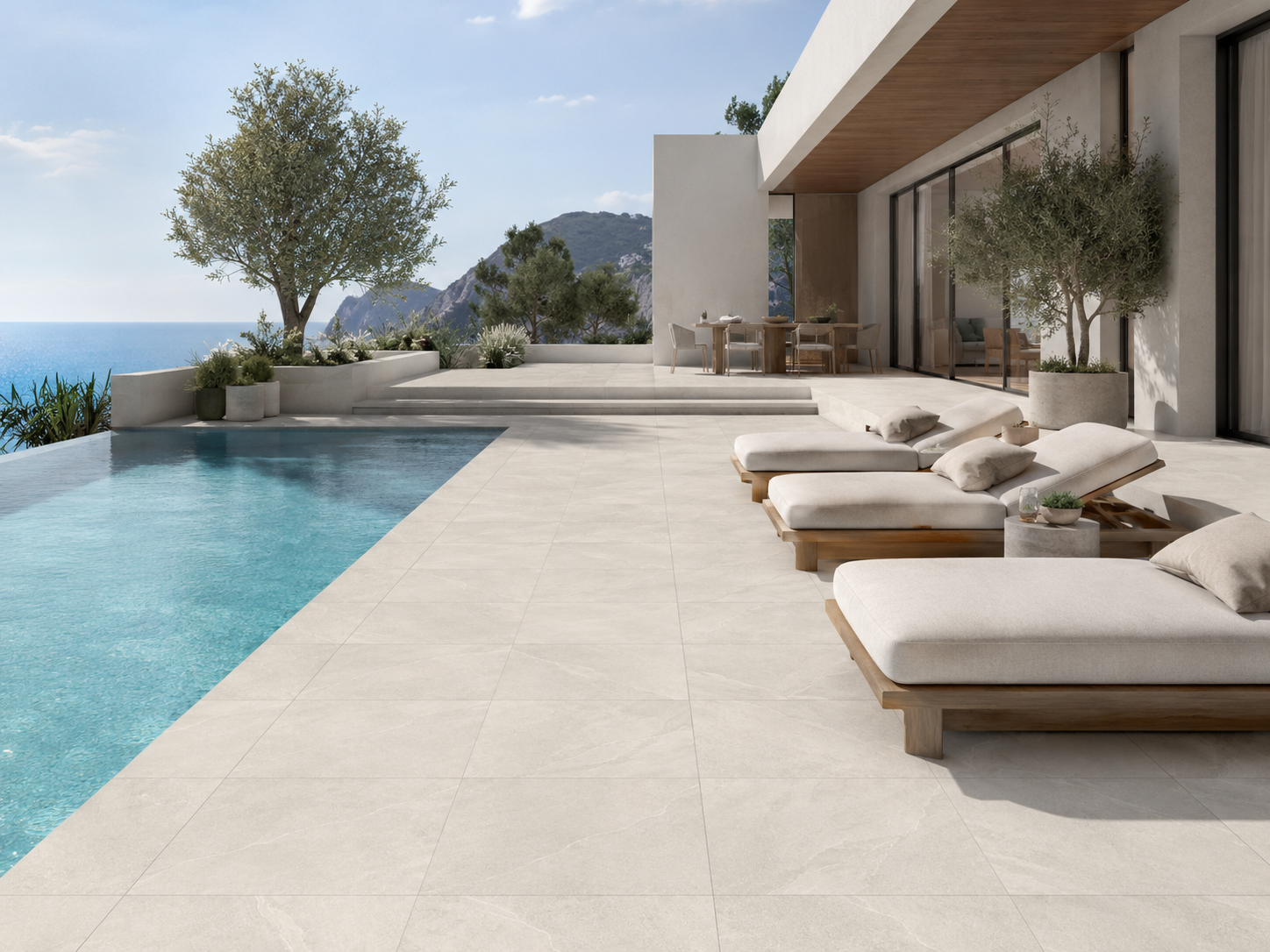 Pavimento in gres porcellanato serie ARDESIA Bone R11 by Bertolani