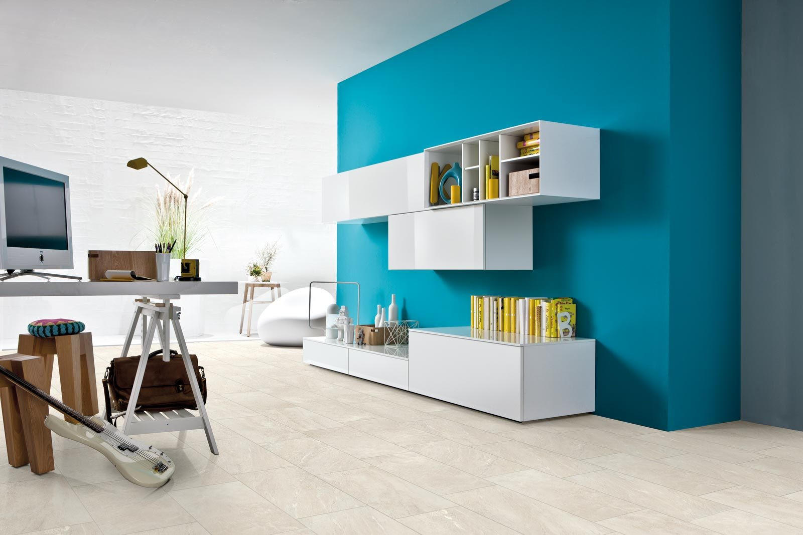 Pavimento in gres effetto pietra Ultra Aspen Bianco per esterno
