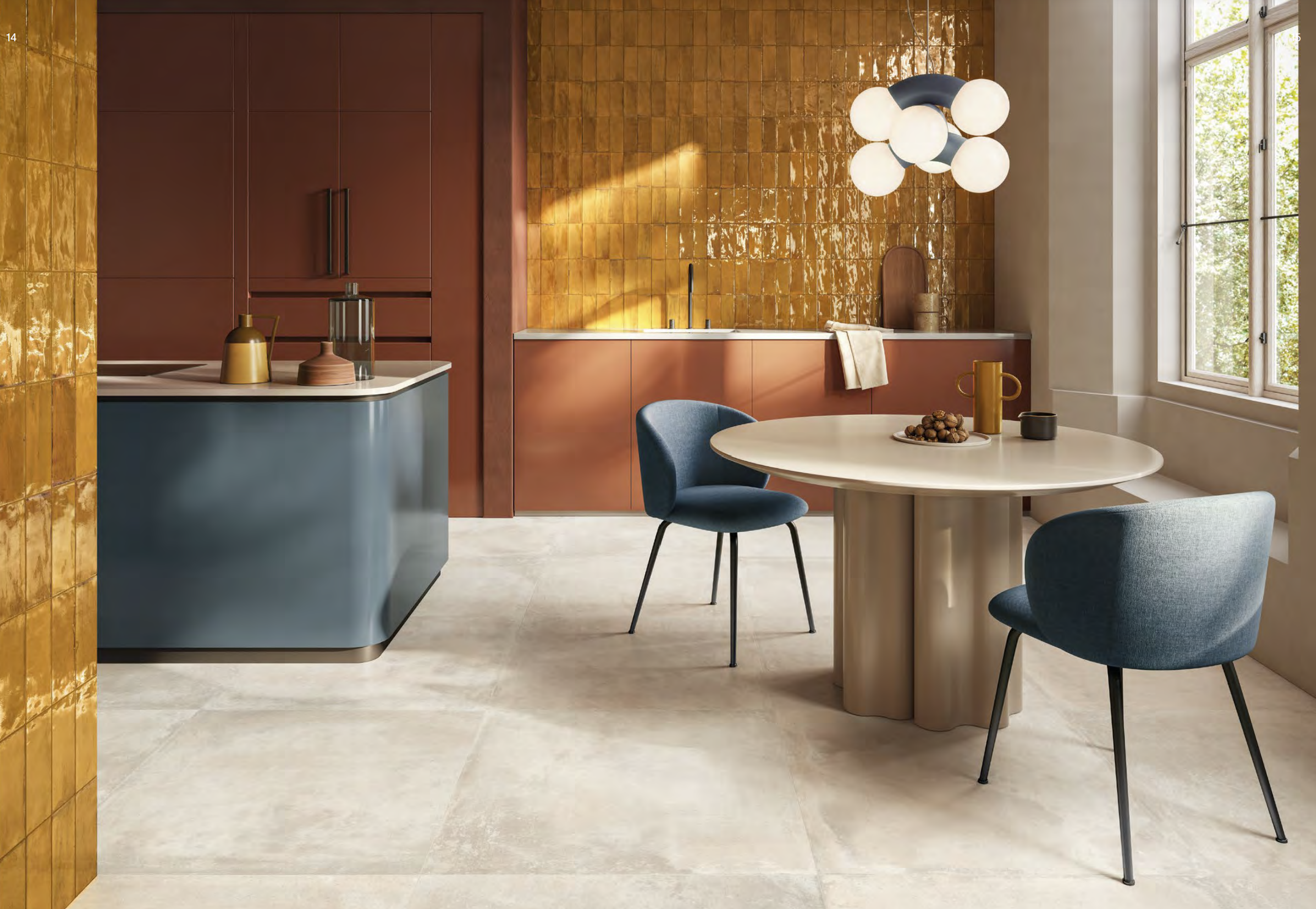 Pavimento in gres porcellanato Avorio serie Forme by Emilceramica