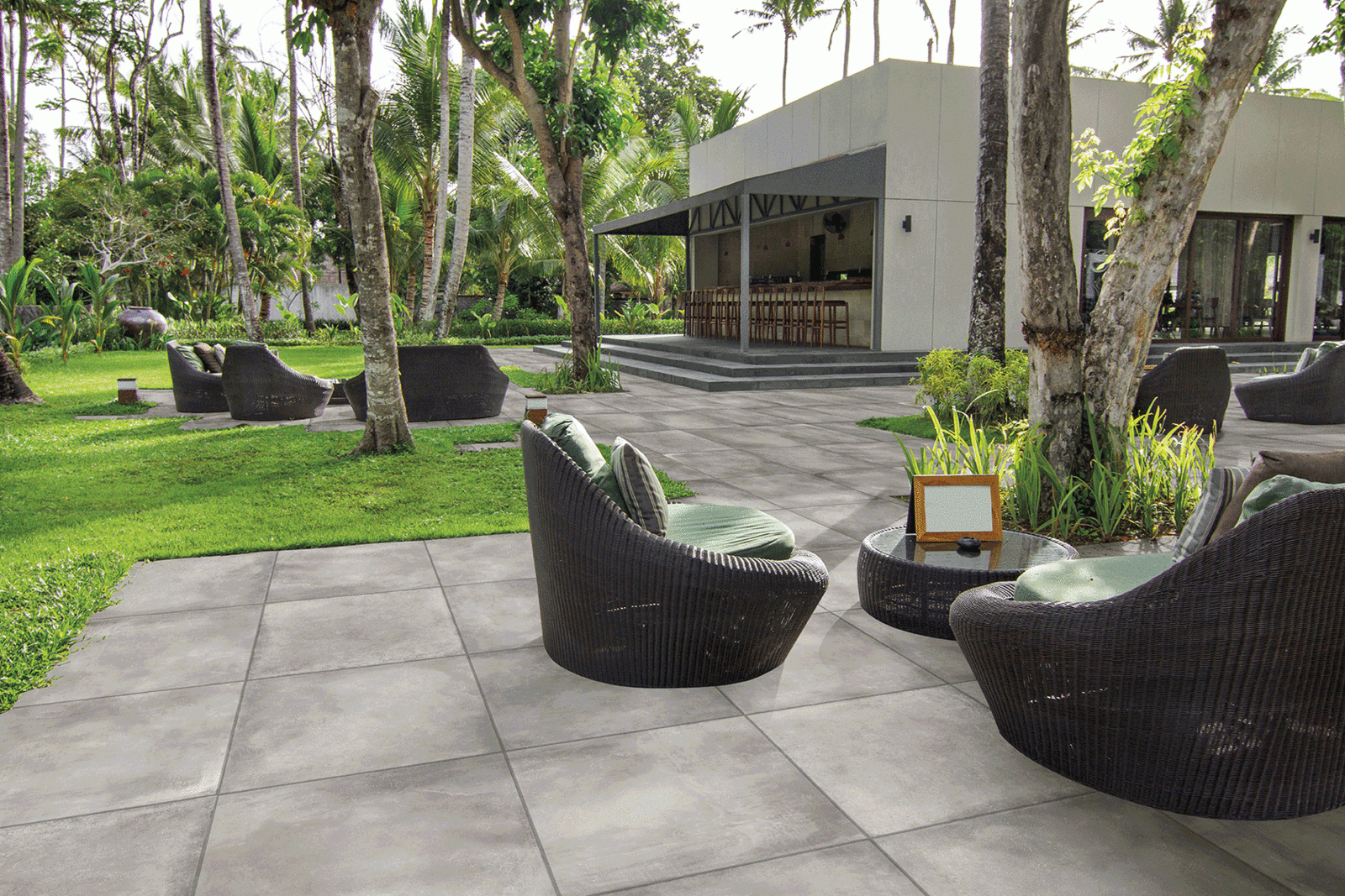 Pavimento in gres porcellanato 2 cm galleggiante Ultra Basic Grey serie Outdoor by Dado Ceramica 1° scelta