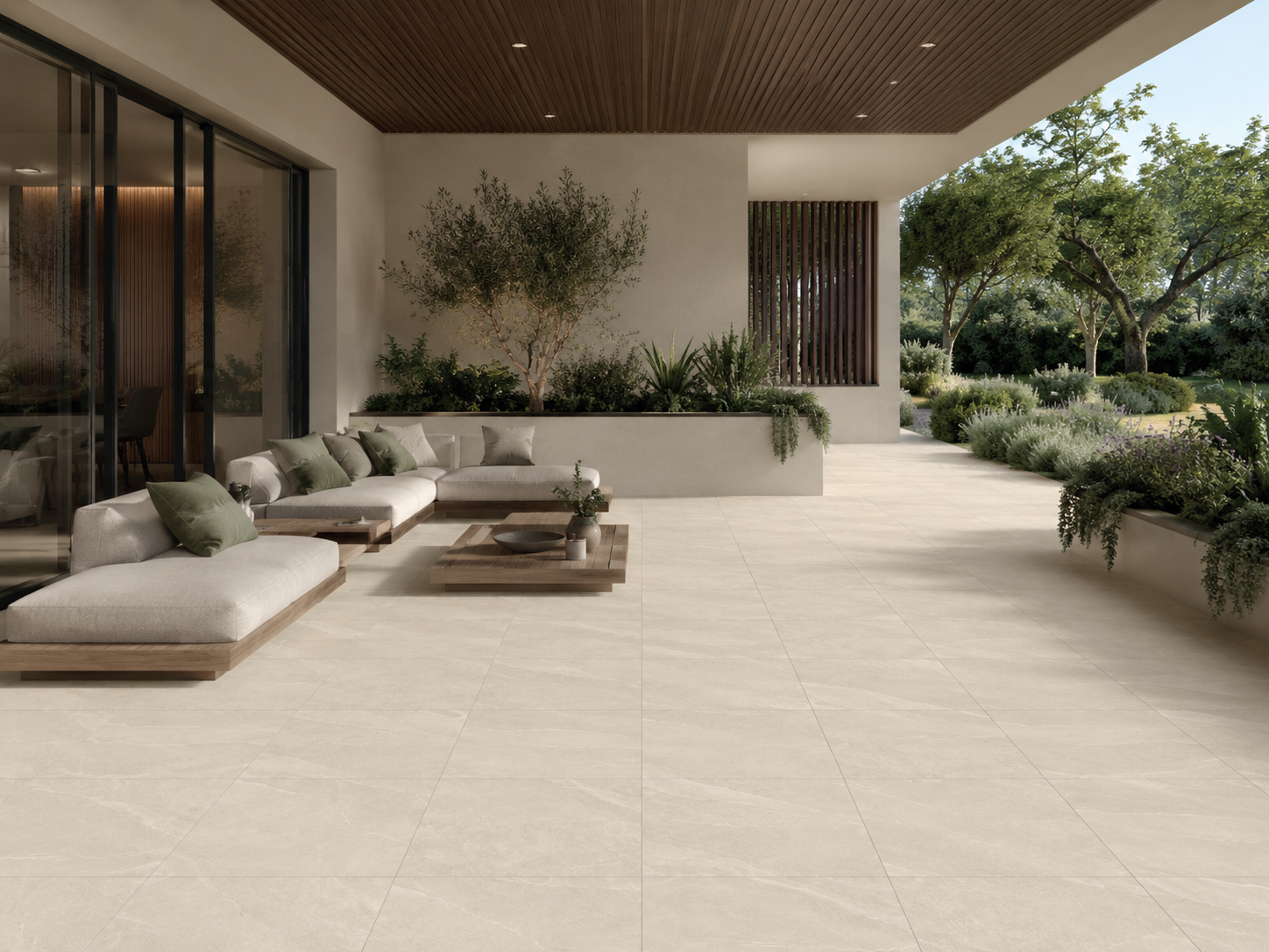 Pavimento in gres porcellanato serie ARDESIA Beige R11 by Bertolani