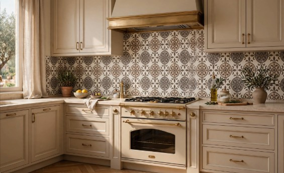 Cementine in gres serie OPUS MULTICOLOR BEIGE B 20x20 by Casalgrande Padana