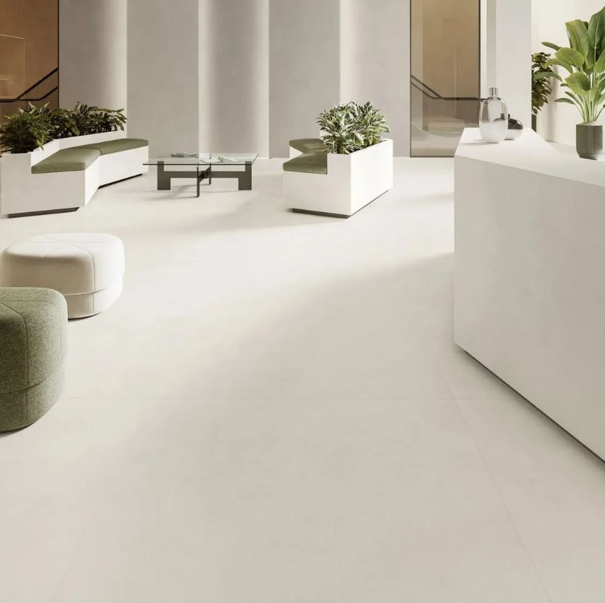 Pavimento e rivestimento in gres porcellanato BIANCO RAL 9010 TUTTA MASSA 60x120 cm