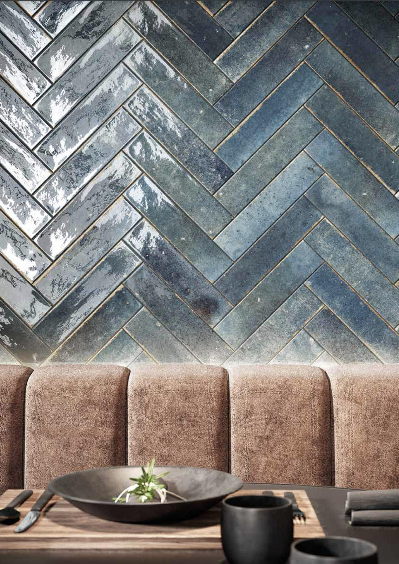 Rivestimento in gres porcellanato smaltato brick generation colore BLU serie NOHO by Ceramica Rondine