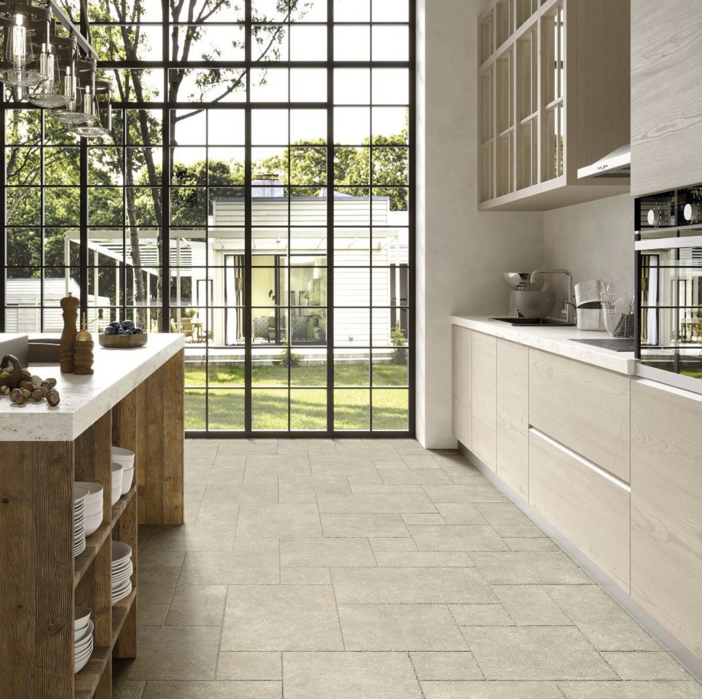 Pavimento in gres porcellanato serie CALCAREA Beige R10 per interno by Bertolani