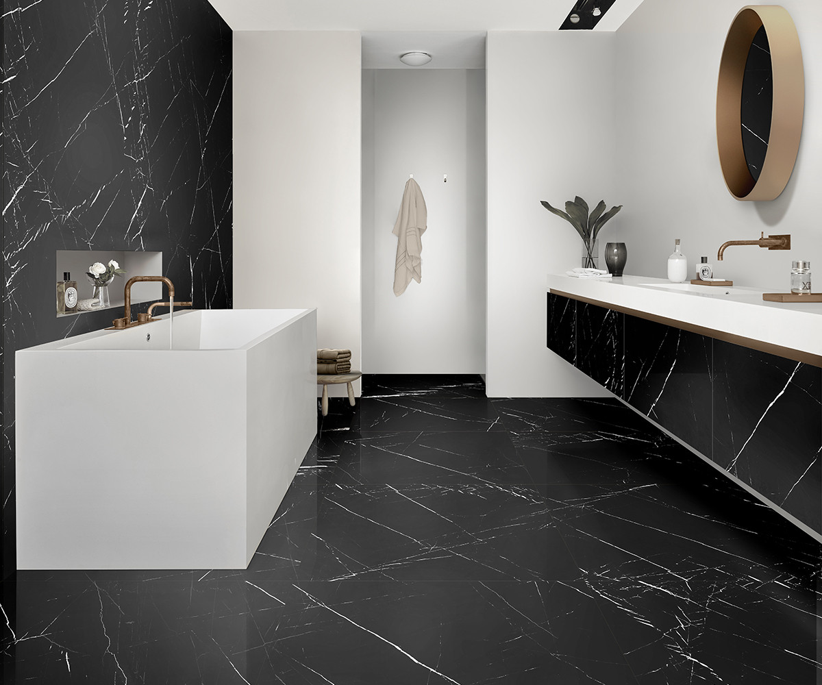 Pavimento e Rivestimento in gres porcellanato Naturale Markina serie Cave By Saime Ceramica