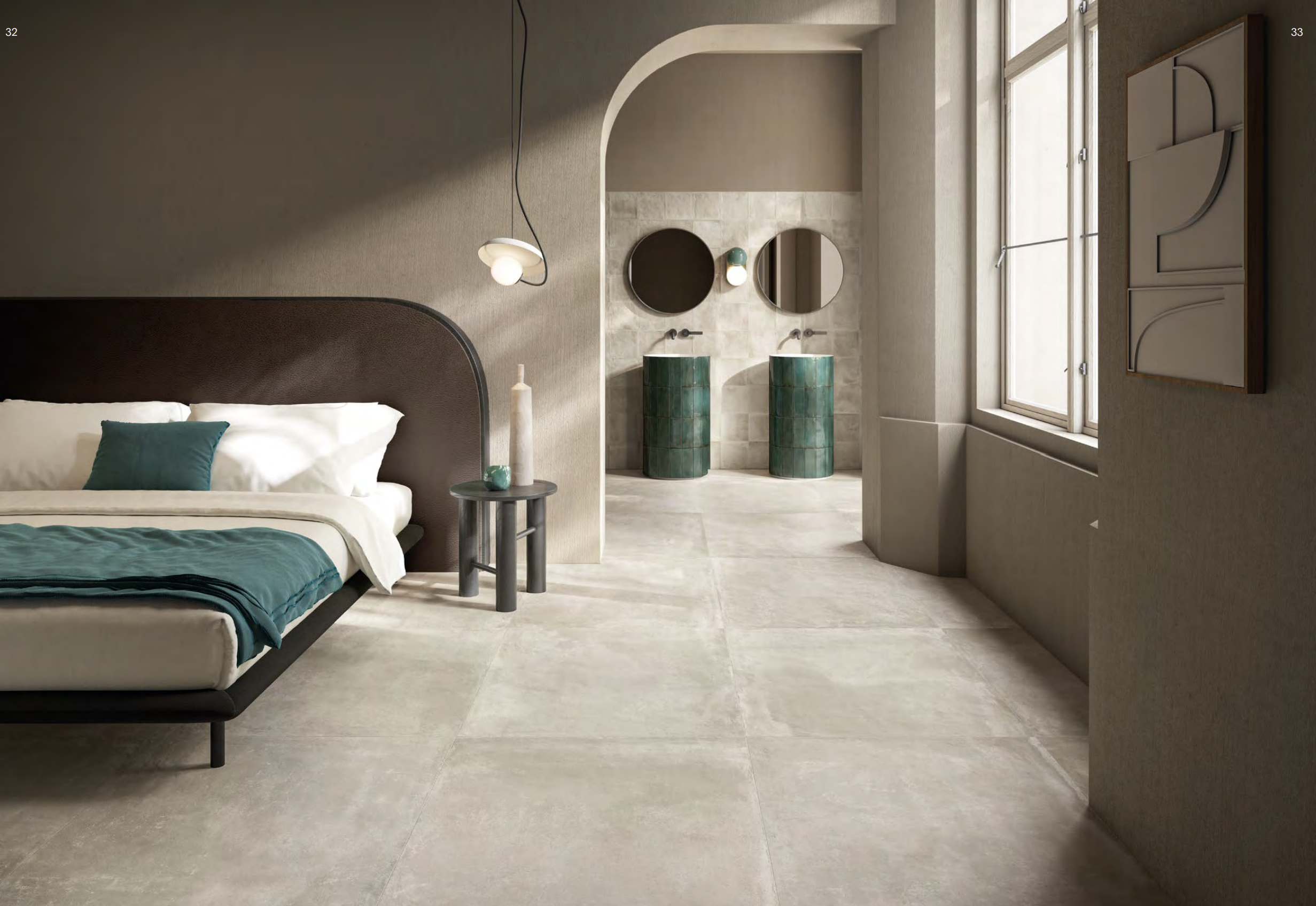 Pavimento in gres porcellanato Cenere serie Forme by Emilceramica