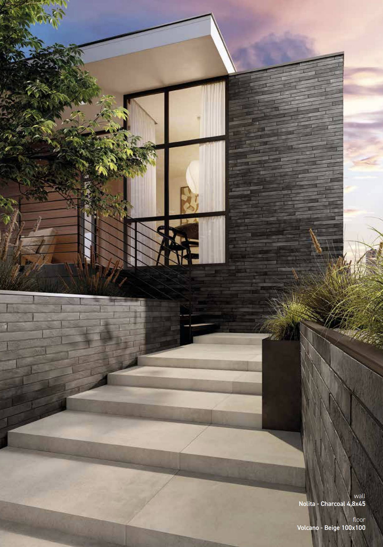 Rivestimento in gres porcellanato smaltato brick generation colore CHARCOAL serie NOLITA by Ceramica Rondine