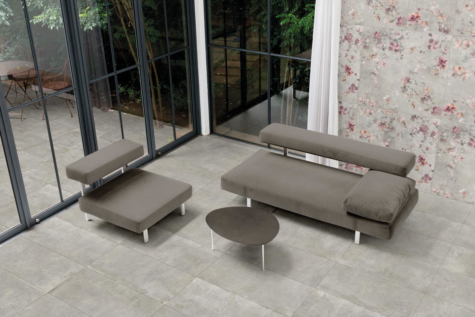 Pavimento in gres porcellanato serie CULT colore GREY by Bertolani Pavimenti