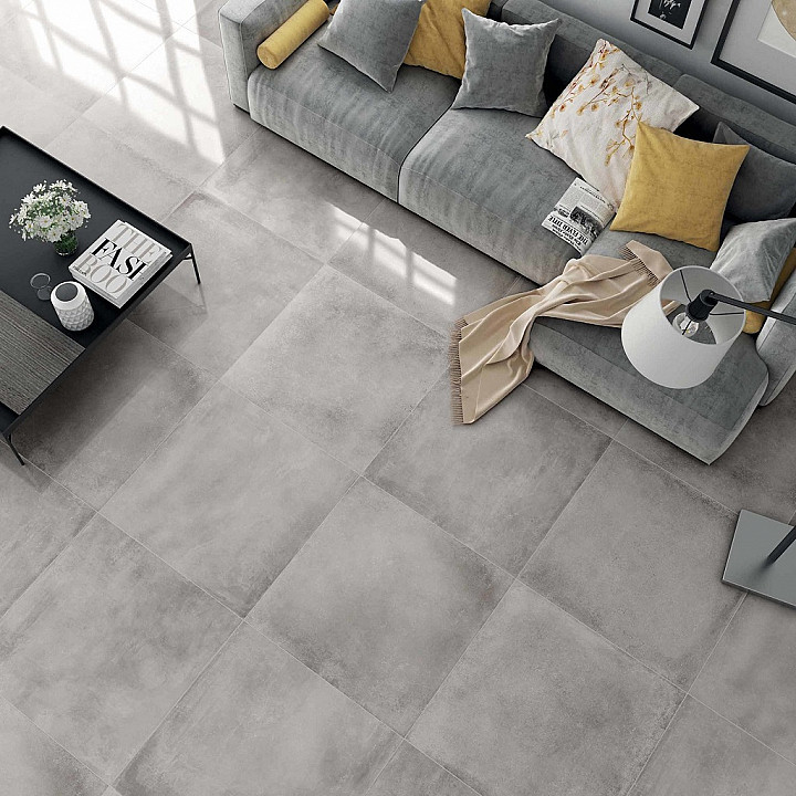 Pavimento galleggiante in gres porcellanato 3 cm Basic Grey 60x60