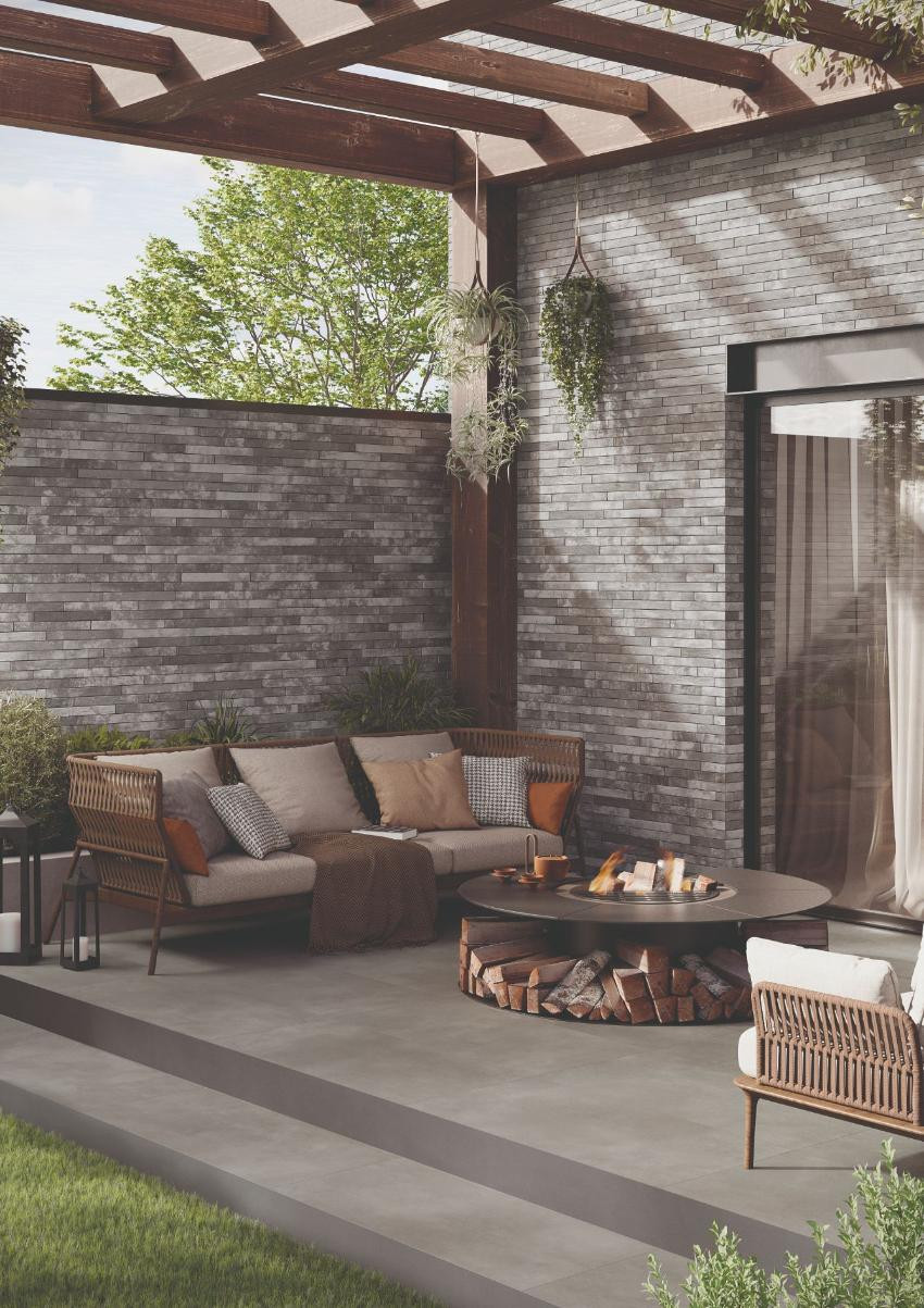 Rivestimento in gres porcellanato smaltato brick generation colore LIGHT GREY serie HARLEM by Ceramica Rondine