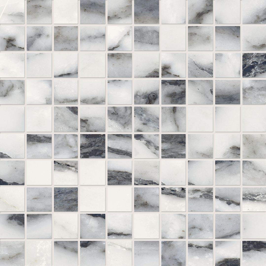 Decoro Mosaico 3x3 BIANCO SIENA serie UNIQUEMARBLE Full Lappato by PROVENZA