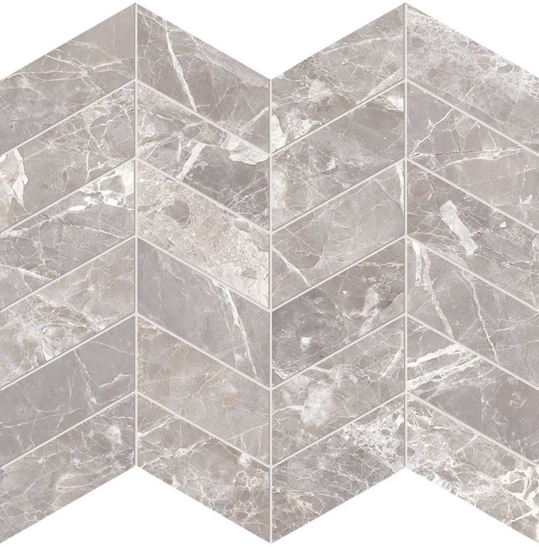 Decoro Mosaico Arrows MOON GREY serie UNIQUEMARBLE Silktech by PROVENZA