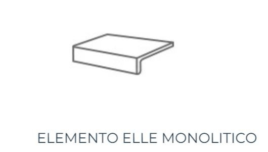 Elemento a ELLE monolitico Piasentina Dark 15x30x3,6