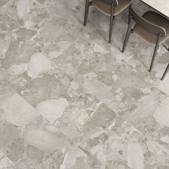 Pavimento in gres porcellanato serie MATERASTONE colore SASSI DARK GREY by Ergon per ESTERNO
