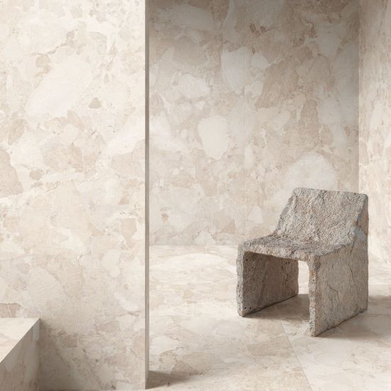 Pavimento in gres porcellanato serie MATERASTONE colore SASSI WHITE by Ergon per ESTERNO