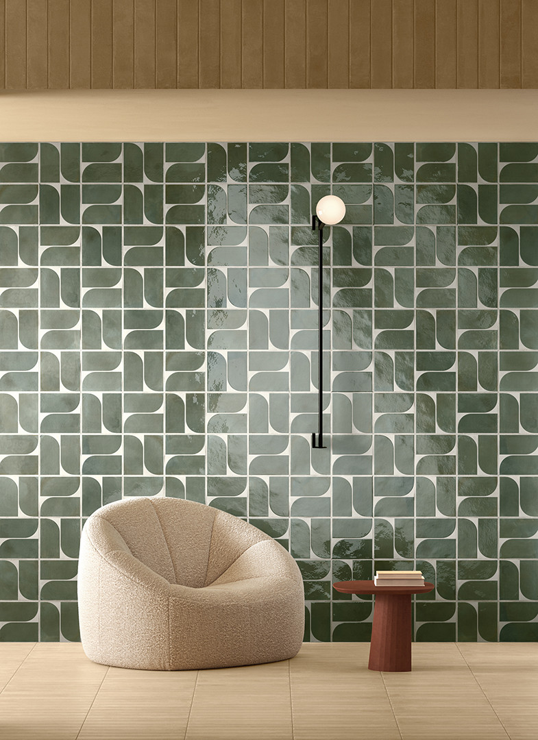 Pavimento e rivestimento in gres serie MANUFATTI decoro TRACCE 20x20 by Del Conca
