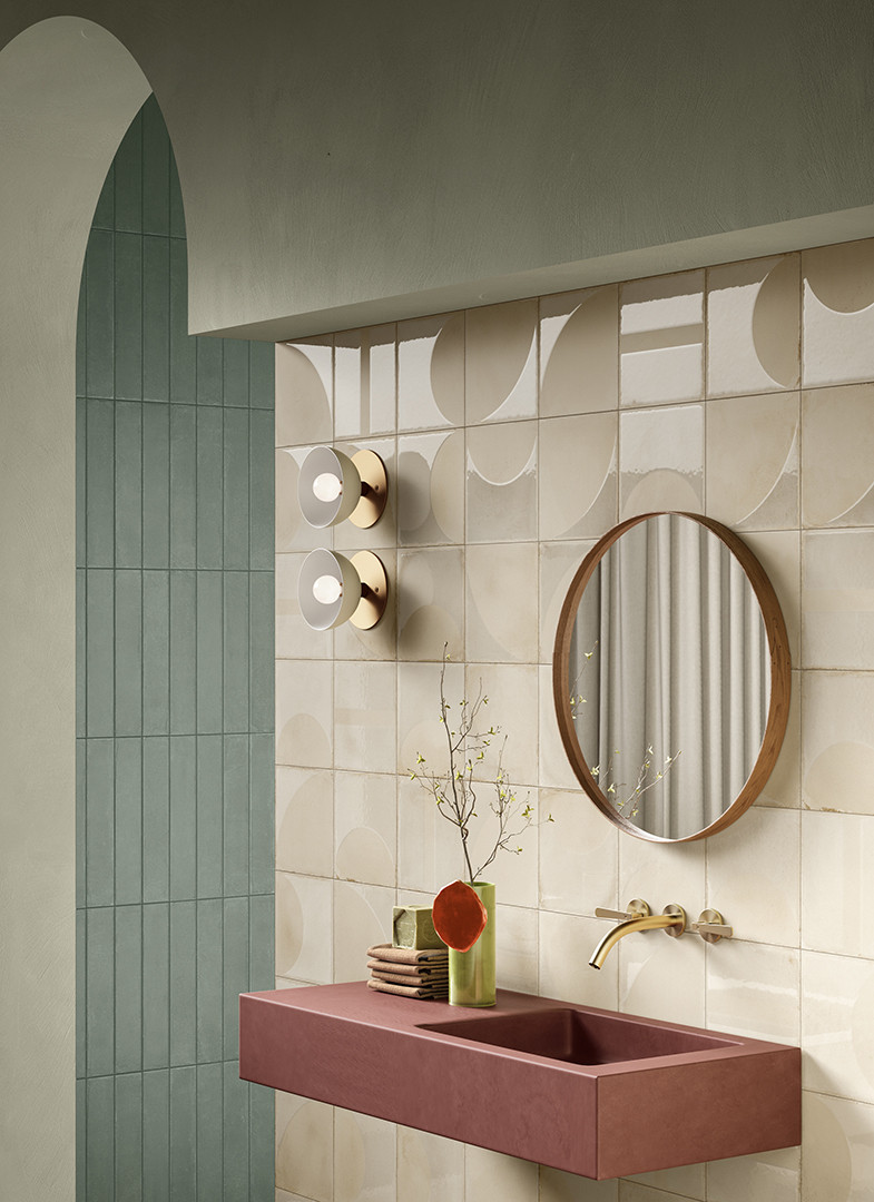 Pavimento e rivestimento in gres serie MANUFATTI decoro SAGOME 20x20 by Del Conca