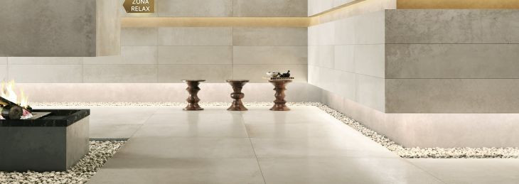 Pavimento e rivestimento in gres porcellanato Ferrocemento Beige finitura naturale by Saime Ceramiche (6 mm)