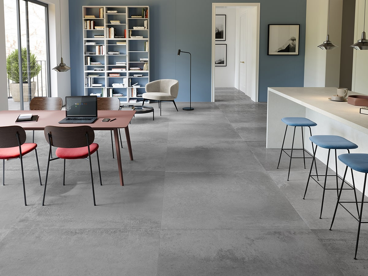 Pavimento e rivestimento in gres porcellanato Ferrocemento Grigio finitura lappata by Saime Ceramiche (6 mm)
