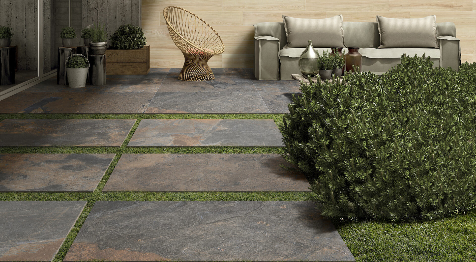 Pavimento e rivestimento in gres porcellanato Rainbow Naturale serie Phoenix by Saime Ceramica