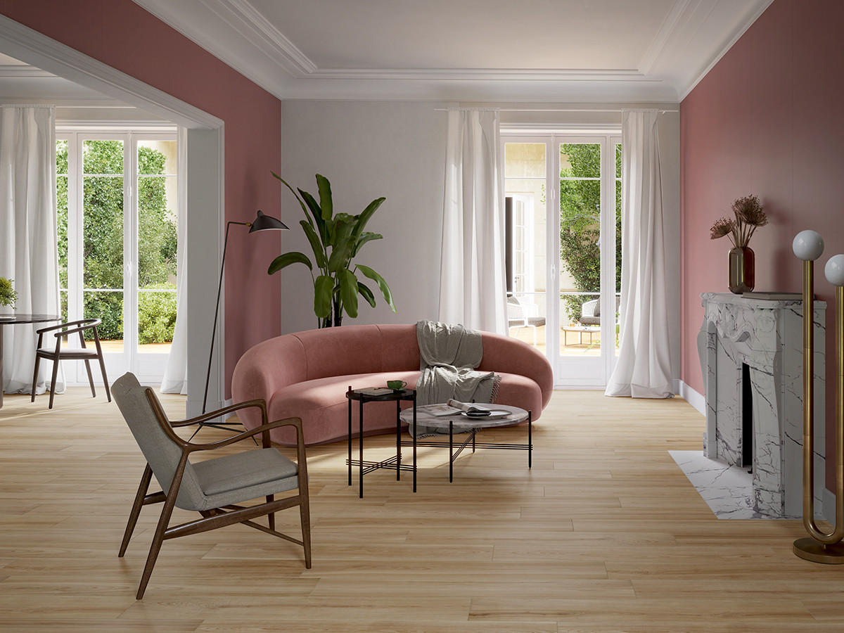 Pavimento e rivestimento in gres porcellanato Taupe serie Bark by Saime Ceramica