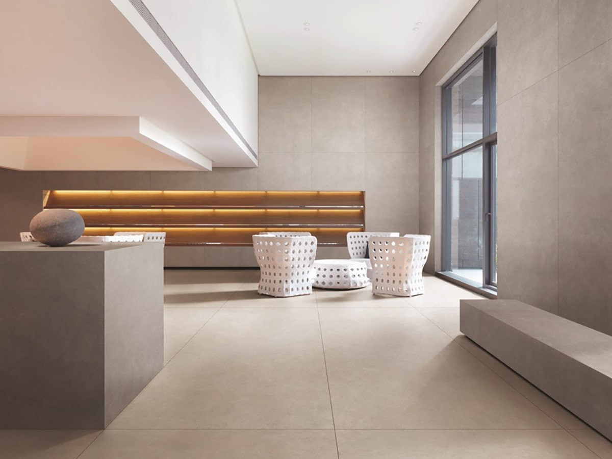 Pavimento e rivestimento in gres porcellanato Cream serie Global by Saime Ceramiche