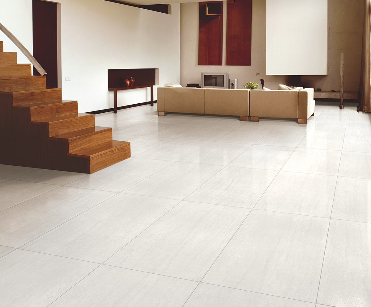 Pavimento e rivestimento in gres porcellanato Bianco Naturale serie Kaleido by Saime Ceramica