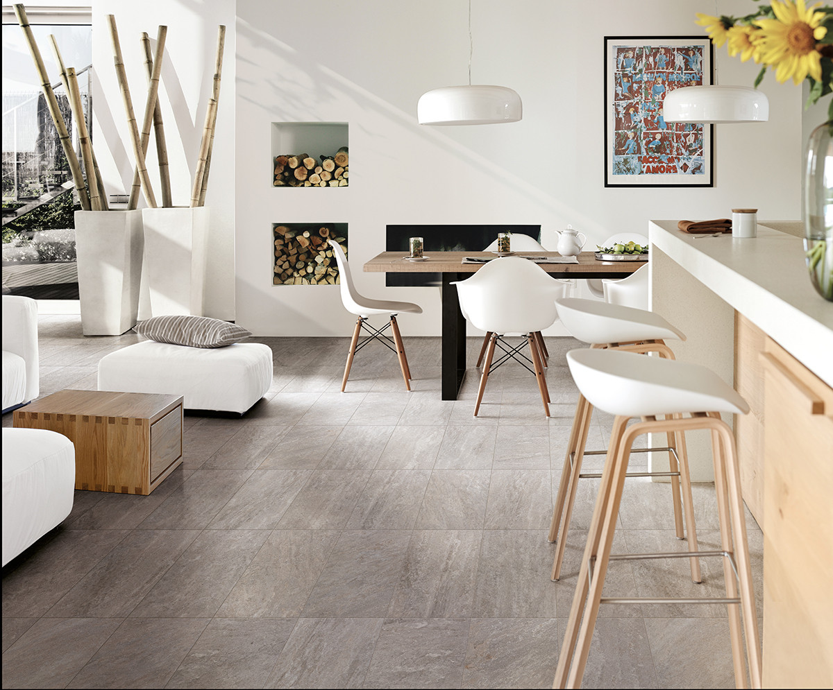 Pavimento e rivestimento in gres porcellanato Ossido serie Cosmos by Saime Ceramica