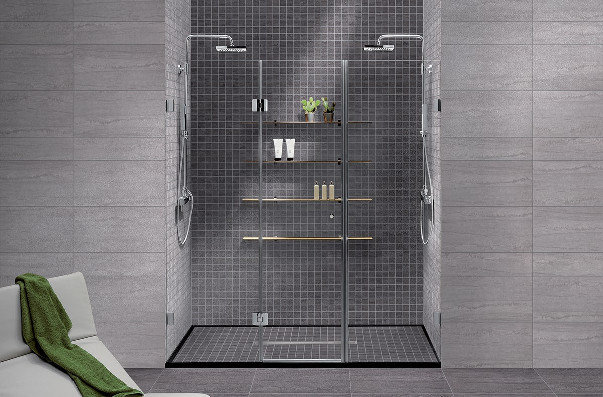 Pavimento e rivestimento in gres porcellanato Cenere Naturale serie Kaleido by Saime Ceramica