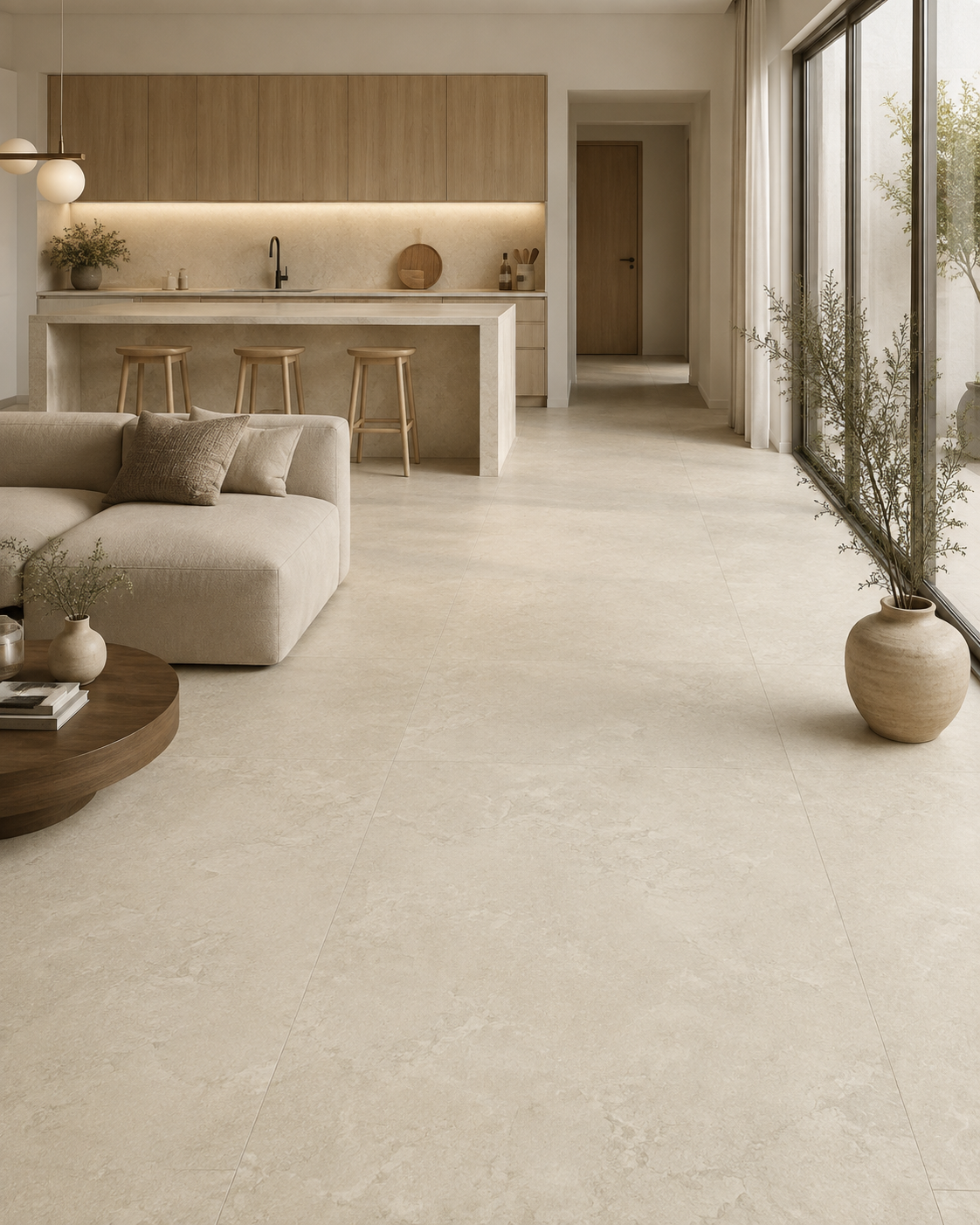 Pavimento in gres porcellanato serie GEOGRAFICA Beige R10 per interno by Bertolani