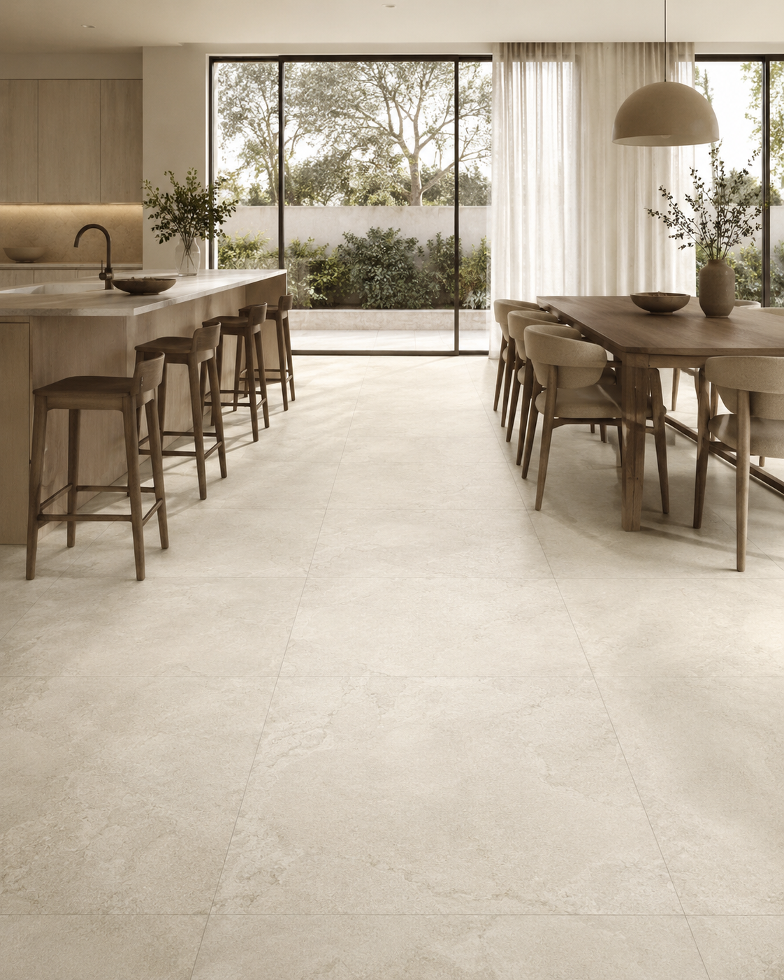 Pavimento in gres porcellanato serie GEOGRAFICA Bone R10 per interno by Bertolani