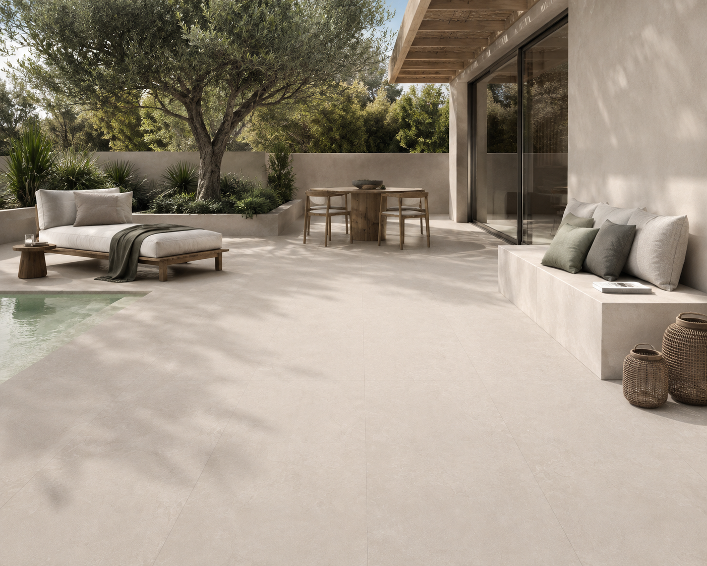 Pavimento in gres porcellanato serie GEOGRAFICA Grigio R11 per esterno by Bertolani