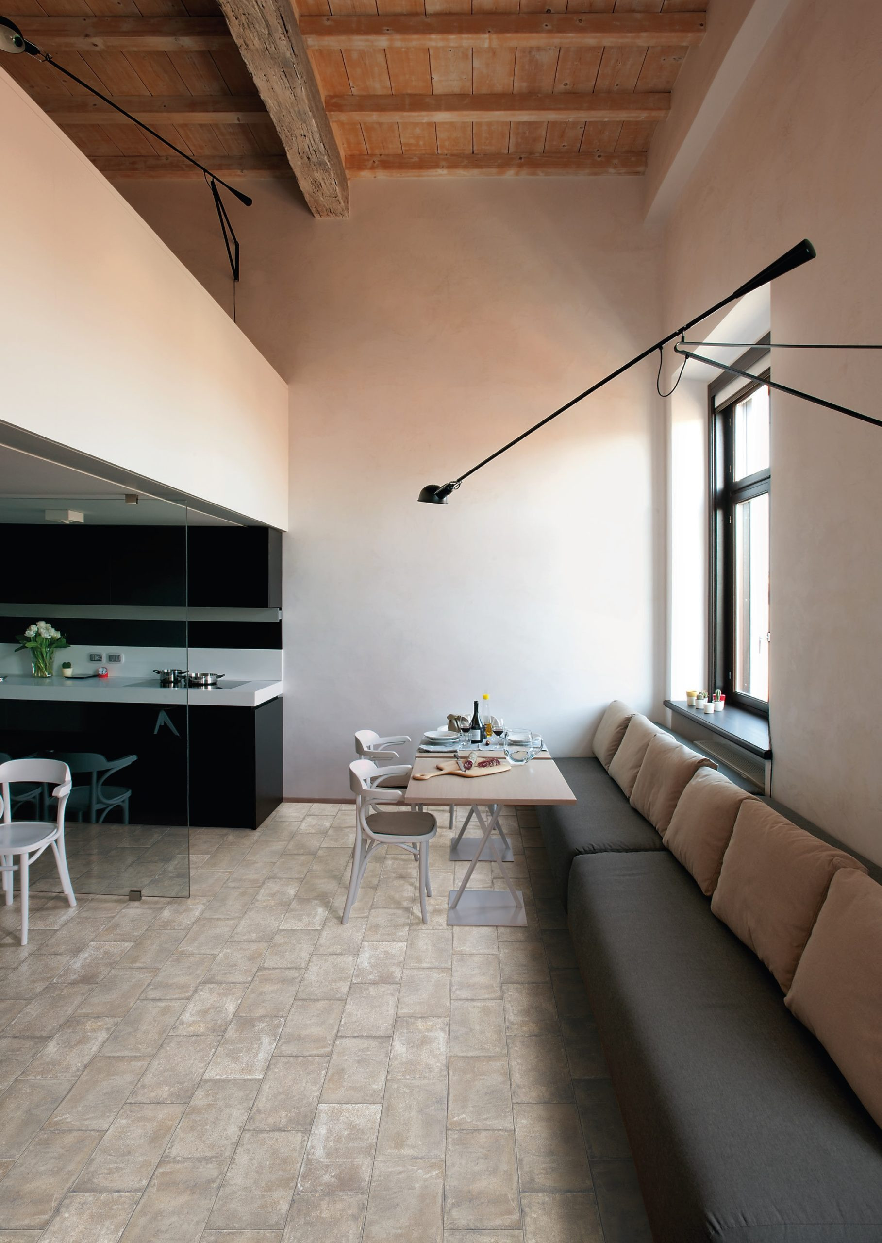 Pavimento e rivestimento in gres porcellanato Cottoantico Greige Naturale by Saime Ceramiche