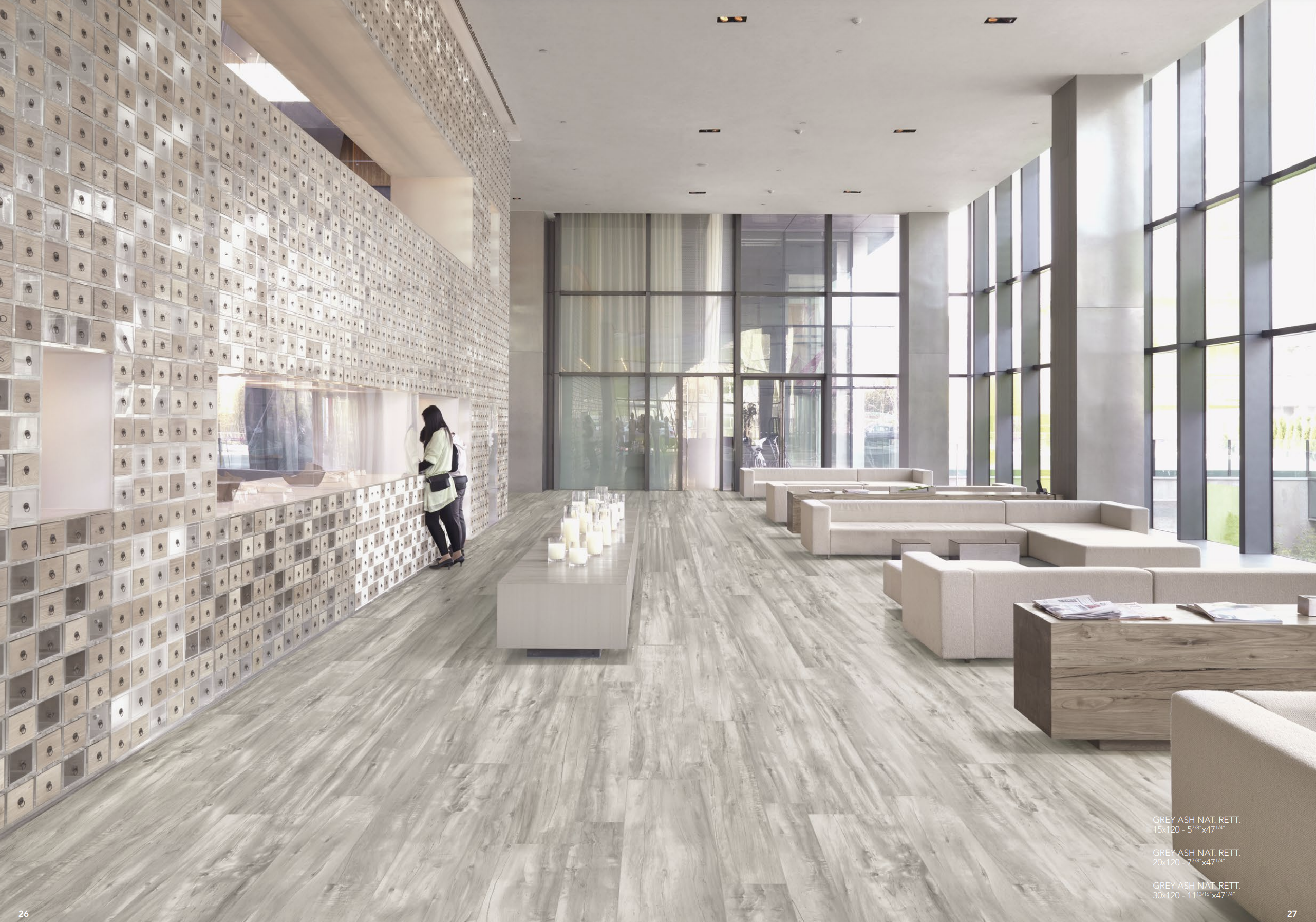 Pavimento effetto legno in gres serie MILLELEGNI Grey Ash by Emilceramica