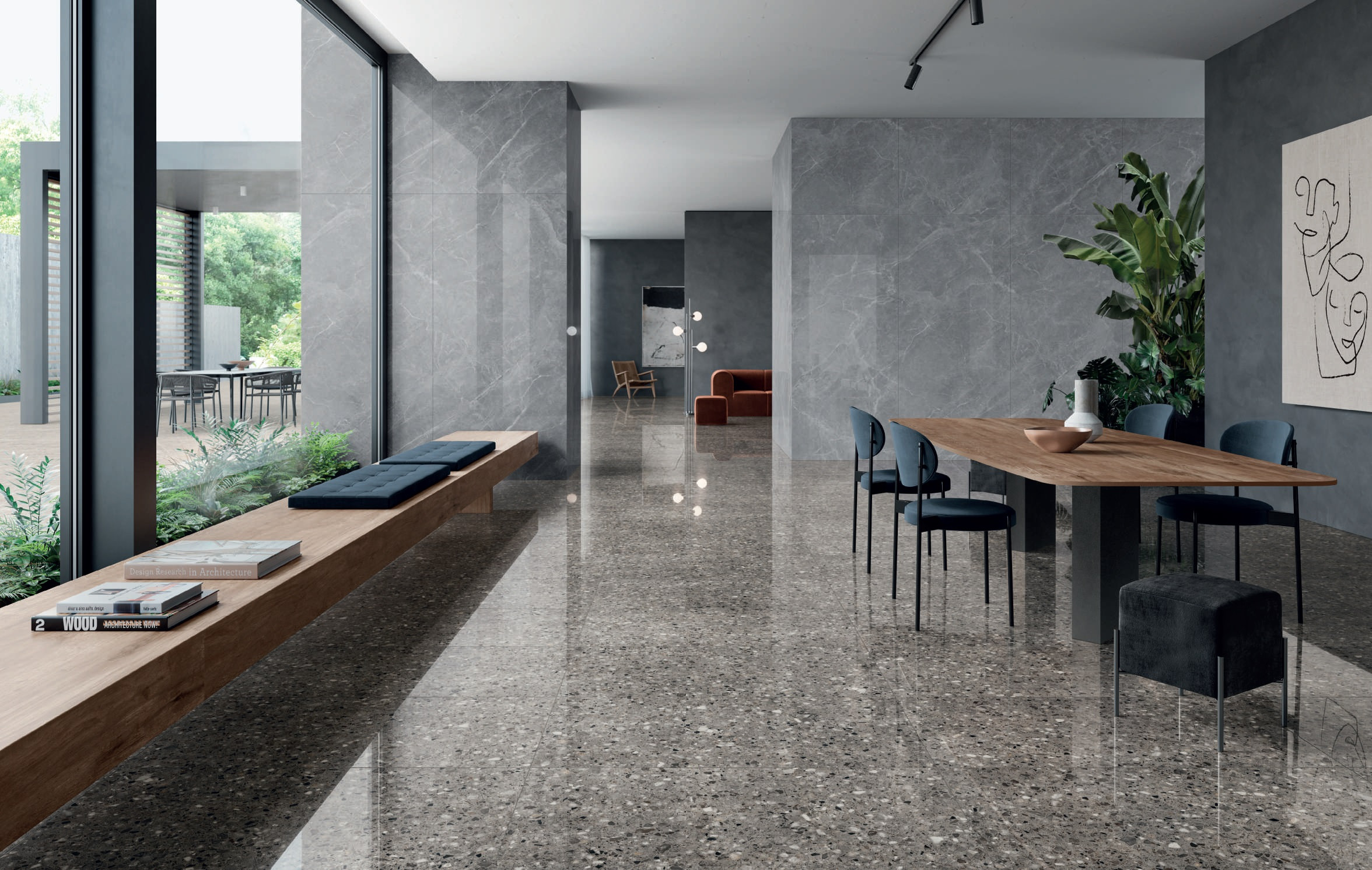 Pavimento e rivestimento in gres porcellanato Grigio serie Frammenta by Saime Ceramica